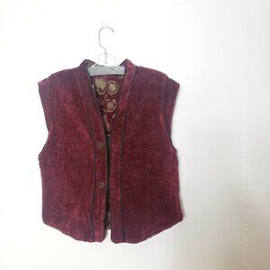 Treadle Design Room Elements Reversible Tapestry Vest NWT size large deadstock